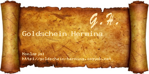Goldschein Hermina névjegykártya